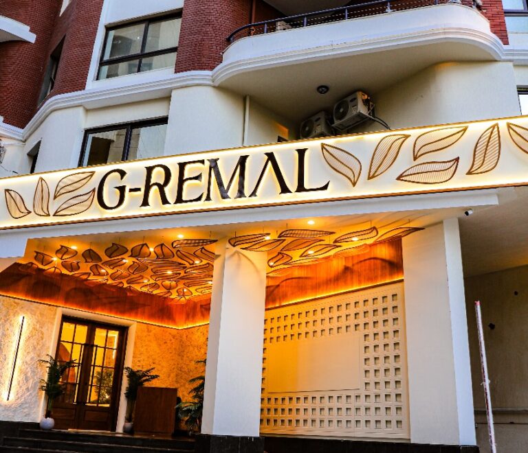 G-Remal Hotel building facade in El Maamoura