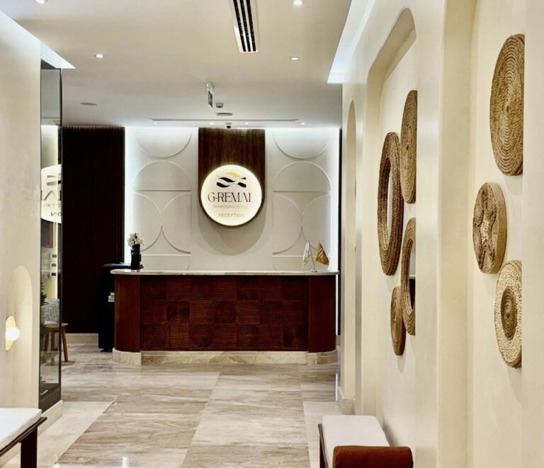 Reception desk at G-Remal Hotel