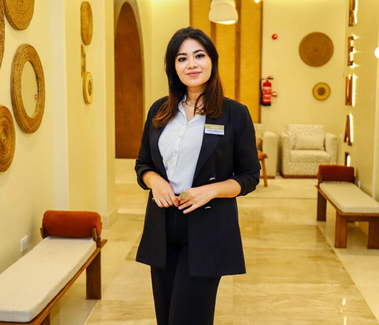 Reception staff welcoming guests, G-Remal Hotel