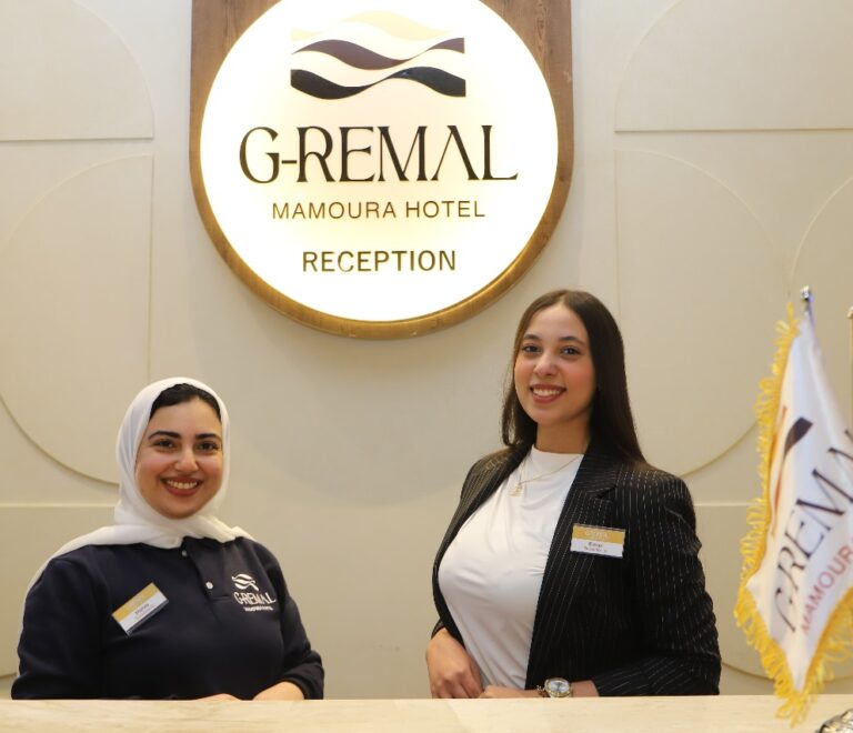 Reception team at G-Remal Hotel